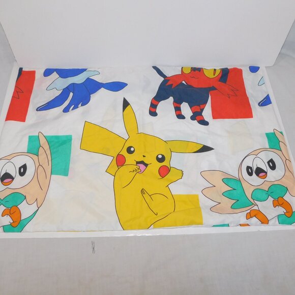 Pokemon Reversible Twin Duvet Cover & Pillowcase Rowlet Litten Poppilo Pikachu - Picture 5 of 9